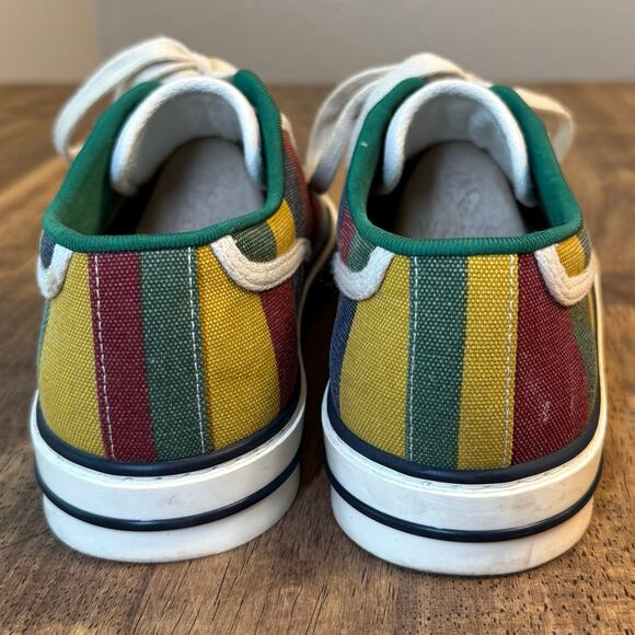 Gucci Tennis 100 1977 Canvas Colorblock Low Top Sneaker Shoes Men’s Size 8 - Picture 7 of 11